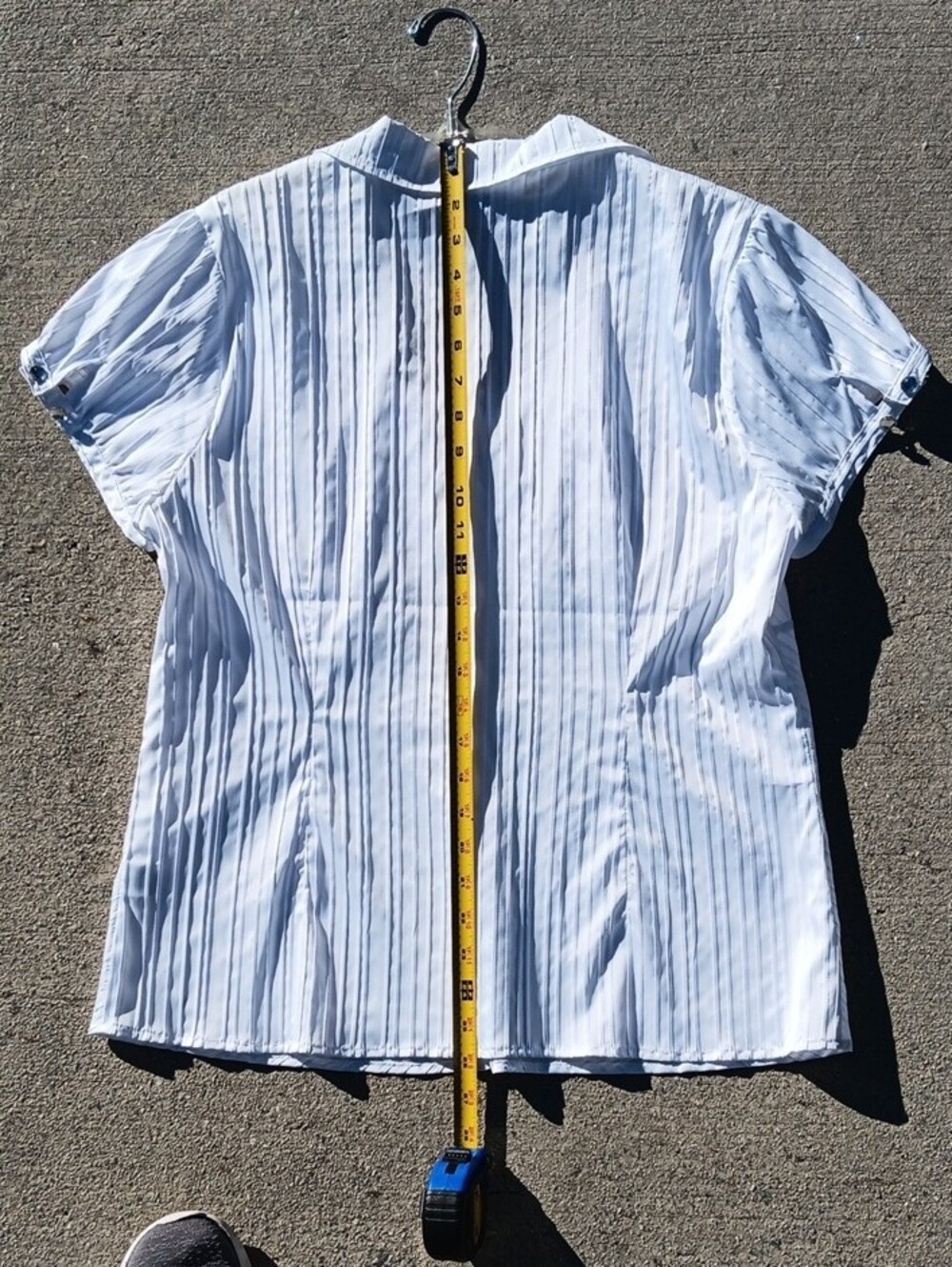 dressbarn White Short-Sleeve Button Down Blouse - Picture 5 of 11